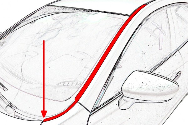 Дефлектор (водосток) лобового стекла BMW X6 I (Е71) 2008-2014