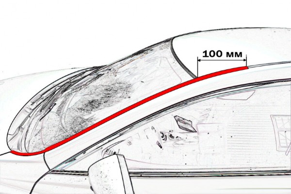 Дефлектор (водосток) лобового стекла Mercedes Sprinter II 2013-2018